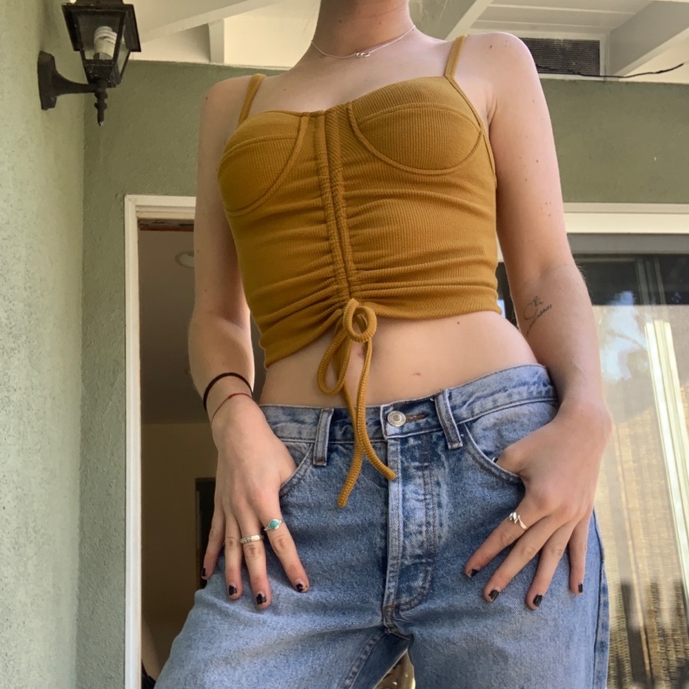 Mustard Tank Crop Top